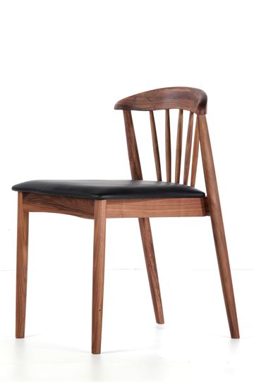 Commune Spisebordsstol model Kendra i Valnød - læder
